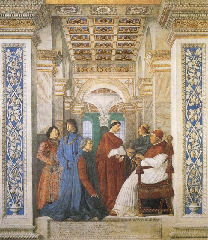Sixtus IV,his Nephews and his Librarian Palatina, Melozzo da Forli
